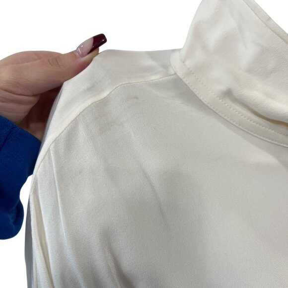 $1200 NWT Eskandar White Blouse Button Down Silk Lightweight Crepe Top size 1 - Picture 3 of 11